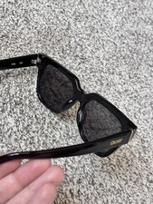 QUAY Womens Square Sunglasses Black Plastic F...