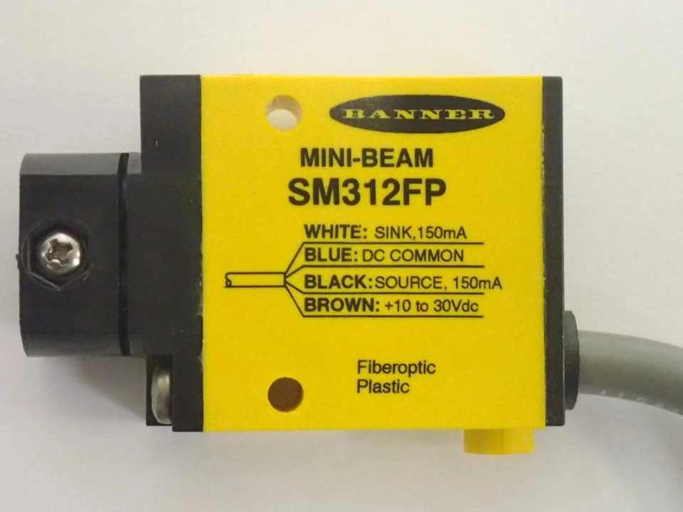 BANNER MINI-BEAM SM312FP FIBEROPTIC PLASTIC 10-30Vdc NEW OPEN BOX - Image 2 of 4
