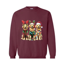 Golden Retriever Christmas Sweatshirt, Dog Christmas Sweatshirt, Golden Mom Shir