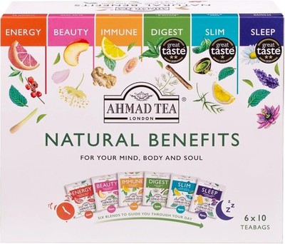 Natural Benefit Functional Tea Selection Pack | Green teas, Fruit & Herbal