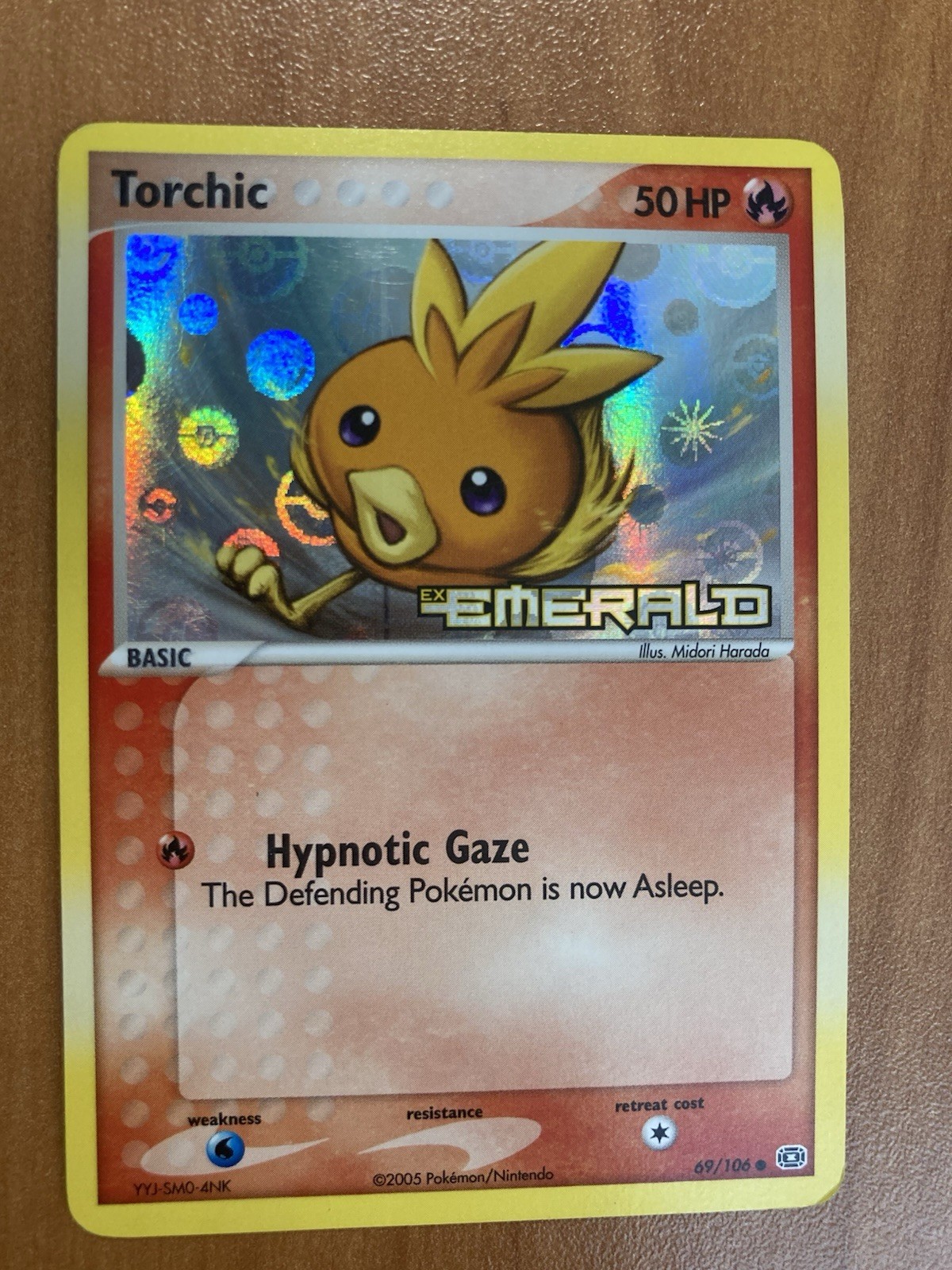 Torchic 69/106 Pokemon Card EX Emerald 2005 Reverse Holo Foil Stamped TCG MP