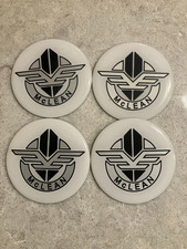 Mclean Wire Wheel Stick On Logos White Set Of 4 2.25 Diameter