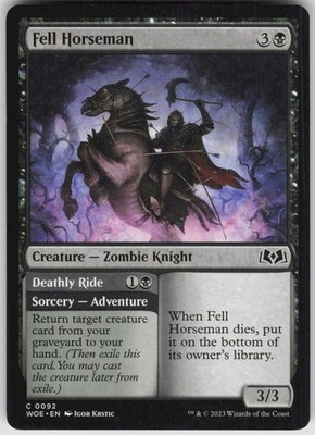 MTG Fell Horseman 92 Wilds of Eldraine C Normal NM