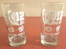 Washington Nationals MLB Vintage 2 Piece 2012 Opening Day Drinking Glass Set