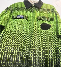 NISOA College Soccer Referee Jersey Green Referee Uniform Short Sleeve X-LARGE