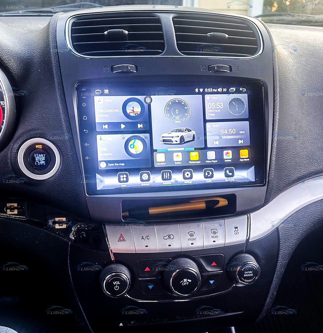 For 2012-2020 Dodge Journey QLED Car Stereo Radio 2+32G GPS Android 15 Carplay