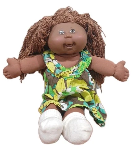 2004 CABBAGE PATCH KIDS PA-5 African American Girl Doll Signed Brown Hair & Eyes