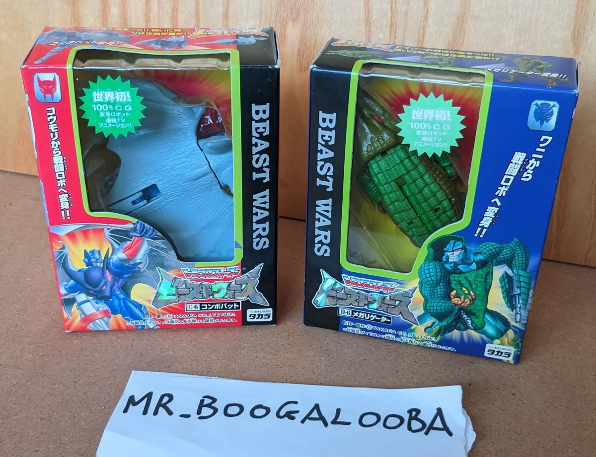 Takara Beast Wars C-6 Convobat + D-6 Megalligator 1997 sin precio base raro Optimus Primal