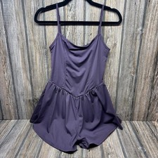 BEAULLY Purple Gymnastics Leotard Romper Dance Ballet Workout Athletic Size M