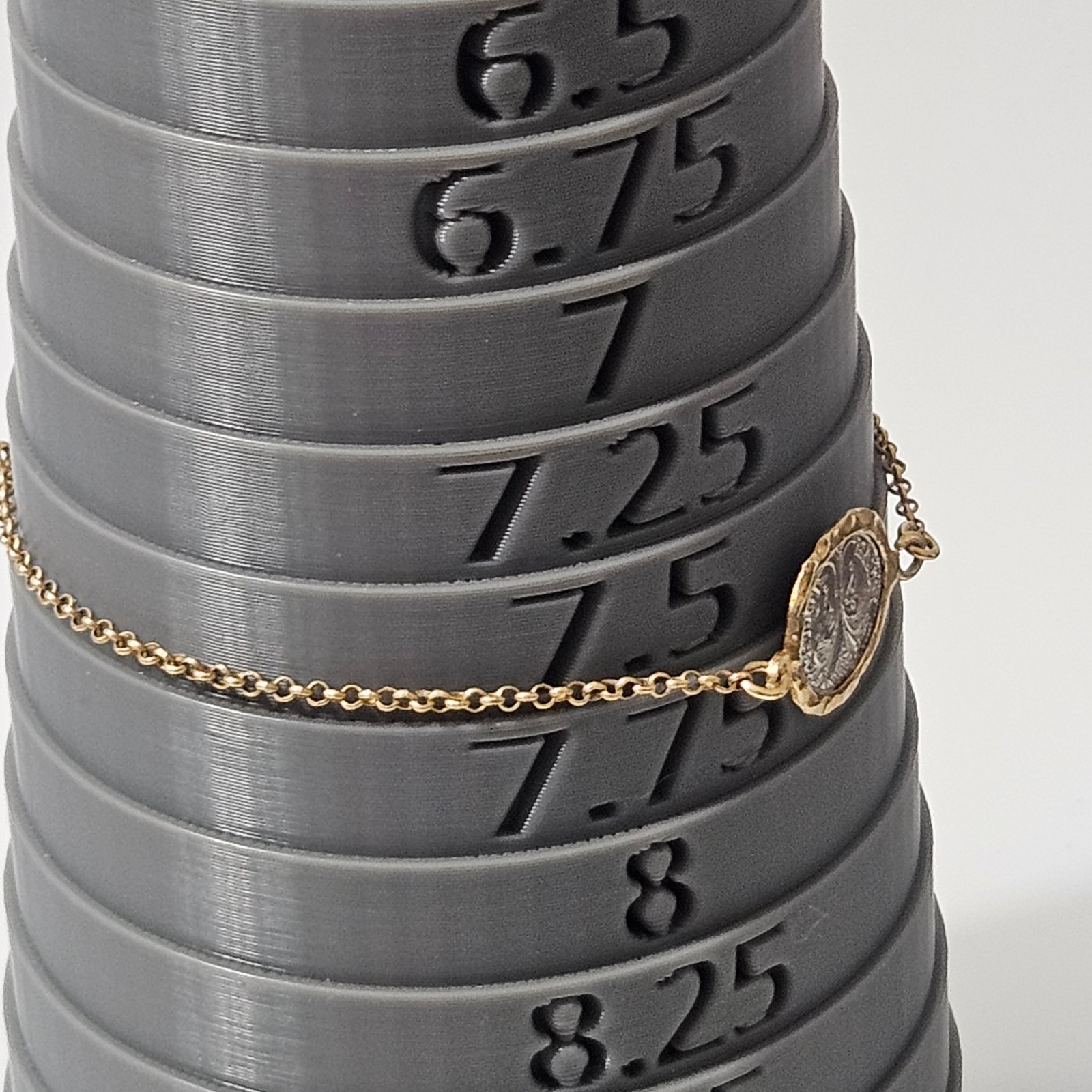 Italian Delta Stile Florentine Florino Coin Bracelet 925 Sterling Silver