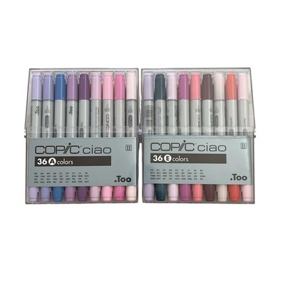 Copic Ciao 72 colors A+E 36 colors x2 with case