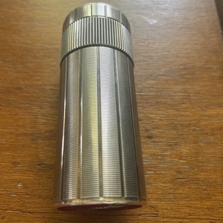 BRIQUET DE TABLE CYLINDRE VINTAGE ST DUPONT METAL ARGENTE GRAND BRIQUET LIGHTER