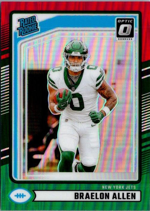 2024 Donruss #306 Braelon Allen Optic Rated Rookies Preview Red and Green