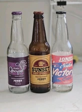 Fallout Jones Soda Co Nuka Cola Victory, Nuka Grape, Sunset Sarsaparilla *EMPTY*