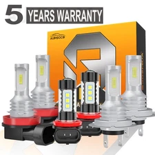 For Hyundai Santa Fe Sport 2013-2016 LED Headlight High Low Beam Fog Light Bulbs