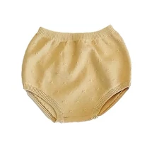 Quincy Mae Knit Bloomer Bottoms Lemon 3-6 Months Baby Toddler Clothes