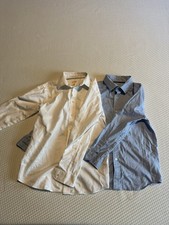 Cat And Jack Boys Lot Dress Shirts White L And Blue M