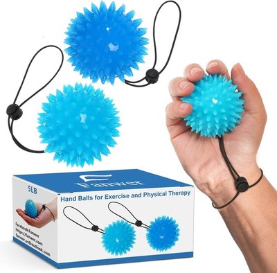 Handtrainer 2 Stück 20 cm Fingertrainer Kugelmassage Griffkraft Unterarm Reha
