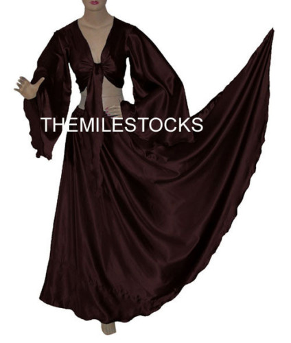 TMS Satin Skirt Top Set Belly Dance TRIBAL Costume Gypsy Club - Foto 2