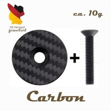 Kohlefaser M6 x 30  Fahrrad Carbon Headset Top Cap  Rennrad MTB Vorbau Deckel