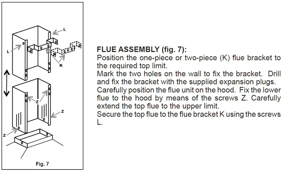 KITCEKBT para chimenea de extensión de humos Smeg para Cortina KC19AOE Foto 2 de 4