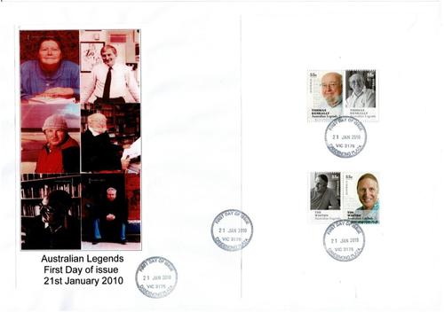 Stamps 2010 Australian Legends written word set of 12 booklet sheets on covers - Picture 11 of 12