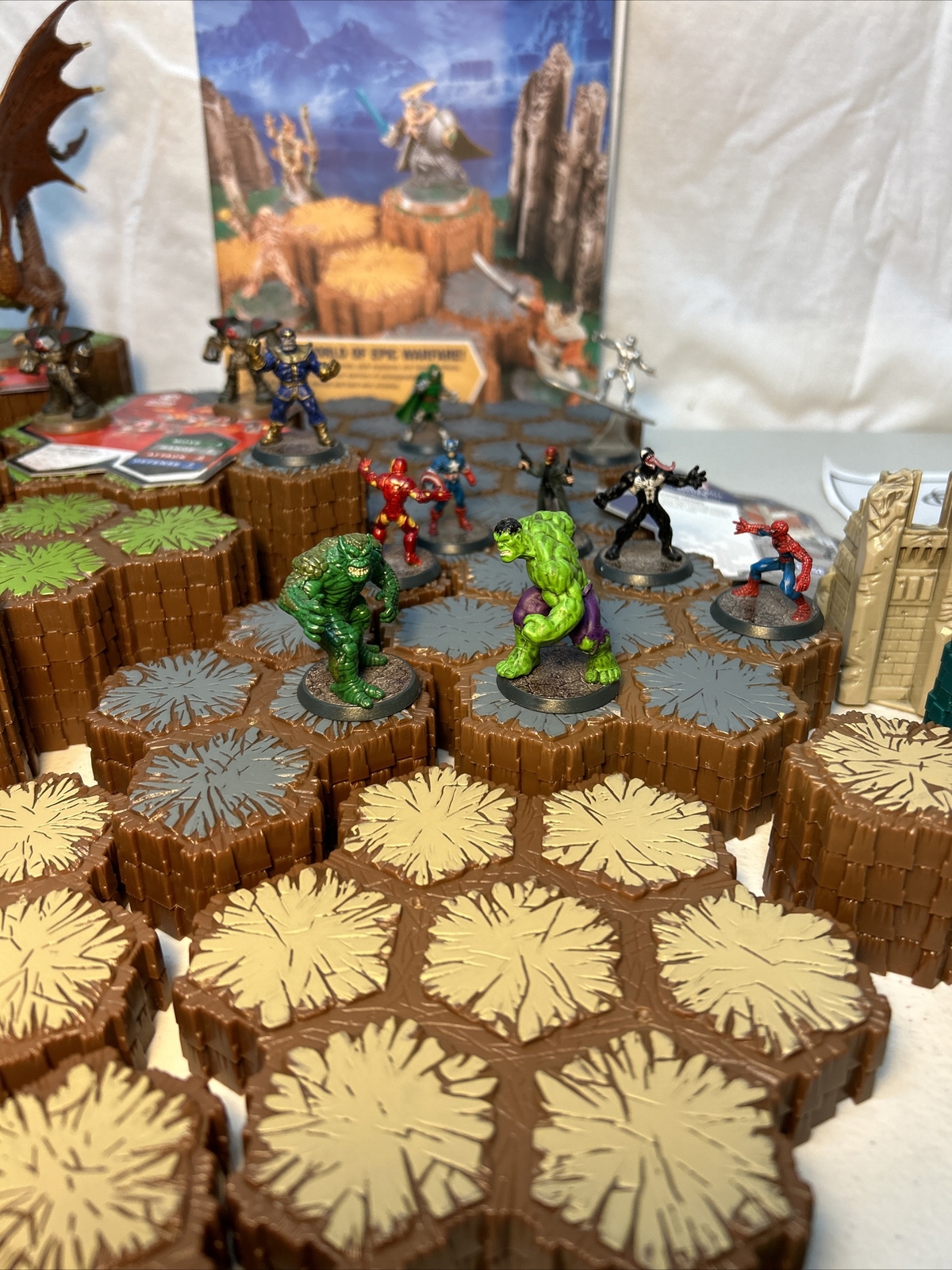 Heroscape Large Lot Of Terrain + Figures + Cards + Marvel & More eBay