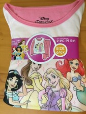 New Disney Princess Jasmine Ariel Rapunzel Belle Girls Flannel Pajama Many Sizes