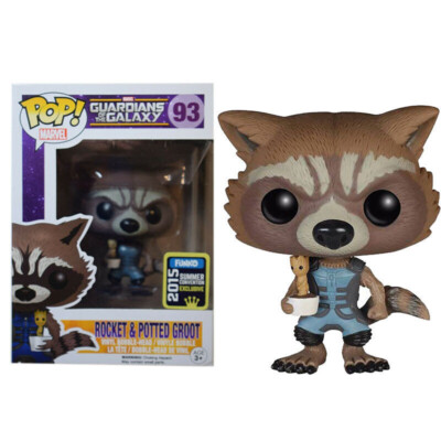 POP! FIGUR FUNKO MARVEL GUARDIANS OF THE GALAXY ROCKET & POTTED GRANDE 93 XX