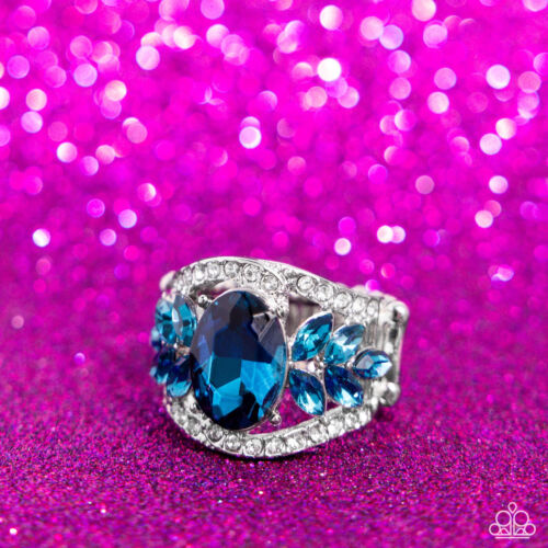 Paparazzi ​~ Cosmic Clique Blue Rhinestones Ring ~ 💎NEW RELEASE 2024💎 - Picture 1 of 3