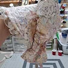 Primitive Pioneer 1800's Style Girls Rose Farmers Gardening Sun Bonnet Handmade