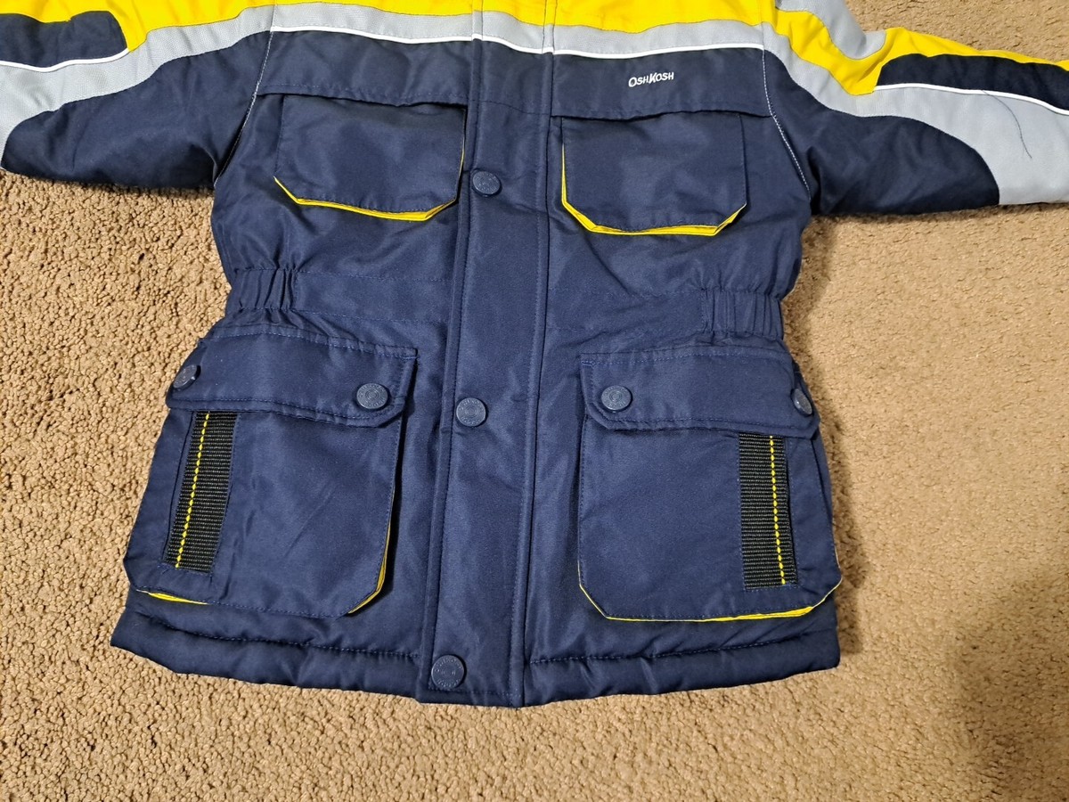 Oshkosh Bigosh Jacket Boys Blue Size 4 Zip Up Coat Kids Dk 95 Pro