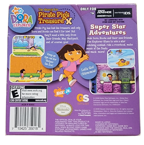 Dora The Explorer Double Pack (Nintendo Gameboy Advance GBA