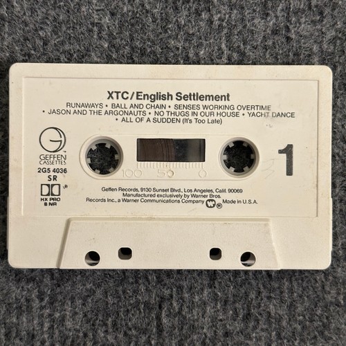 XTC English Settlement Cassette Tape 1984 Geffen Reissue Double Length Album - Picture 2 of 5