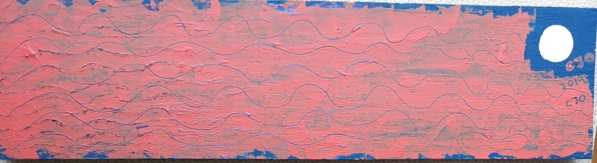 Cuadro pintura original acrílico sobre tabla. Título: Luna