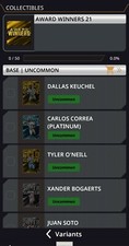 Topps Bunt Award Winners 21 UNCOMMON Base Set 50 Cards Digital