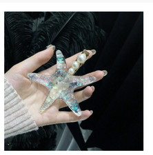 Fancy Pearl Starfish Hair Clip Barrette Mermaid Wedding Beach Hair Accessories
