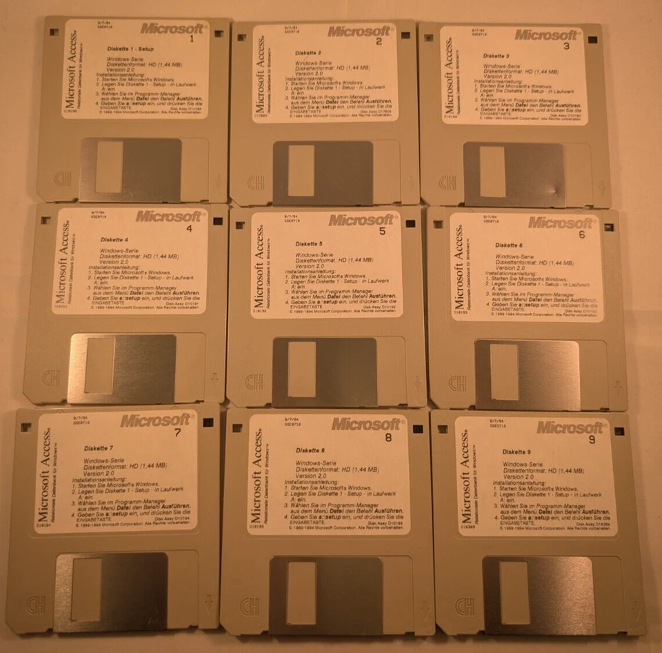 Microsoft Access Version 2.0 für Windows auf 9 Disketten GETESTET - Bild 3 von 4