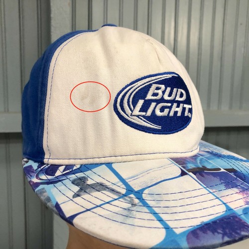 Budweiser Bud Light Snapback Baseball Cap Hat - Picture 2 of 7