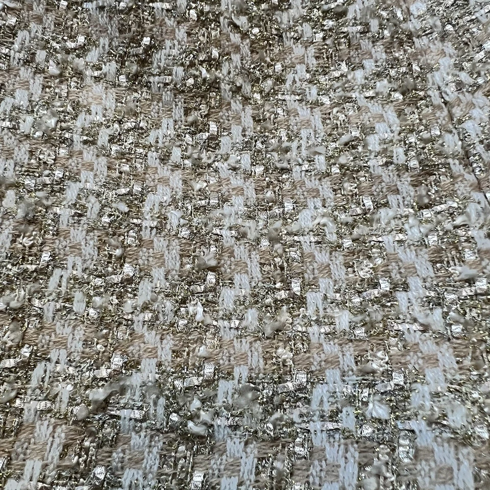 Pantalones Cortos Express Para Mujer 2 Tweed Metálicos Dorados Cintura Alta Disco Preppy Vacaciones Foto 4 de 4