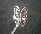 Large Butterfly Vintage Openwork Sterling Silver Ring 6.75 ~ 3.5g