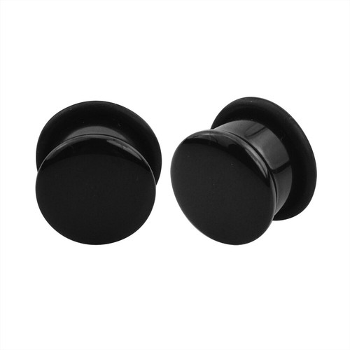 Coppia di tappi in vetro svasato singolo taglie 2GA-13/16" nero chiaro verde blu E566 - Foto 8 di 8