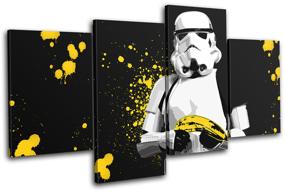 Banksy Painting Pie Face MULTI TOILE murale ART Photo Print