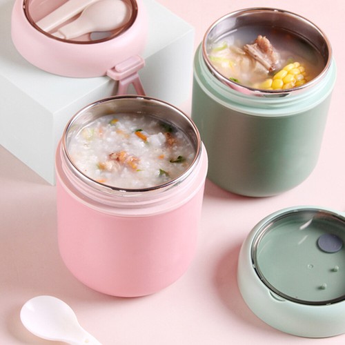 Stainless Steel Soup Cup Portable Food Jar Leak-proof Picnic Containers Travel - Picture 8 of 12