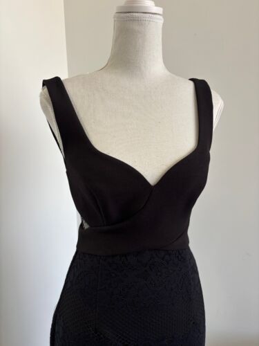 Forever New Black Lace cocktail mid Dress Size 6 Excellent condition - Picture 3 of 9