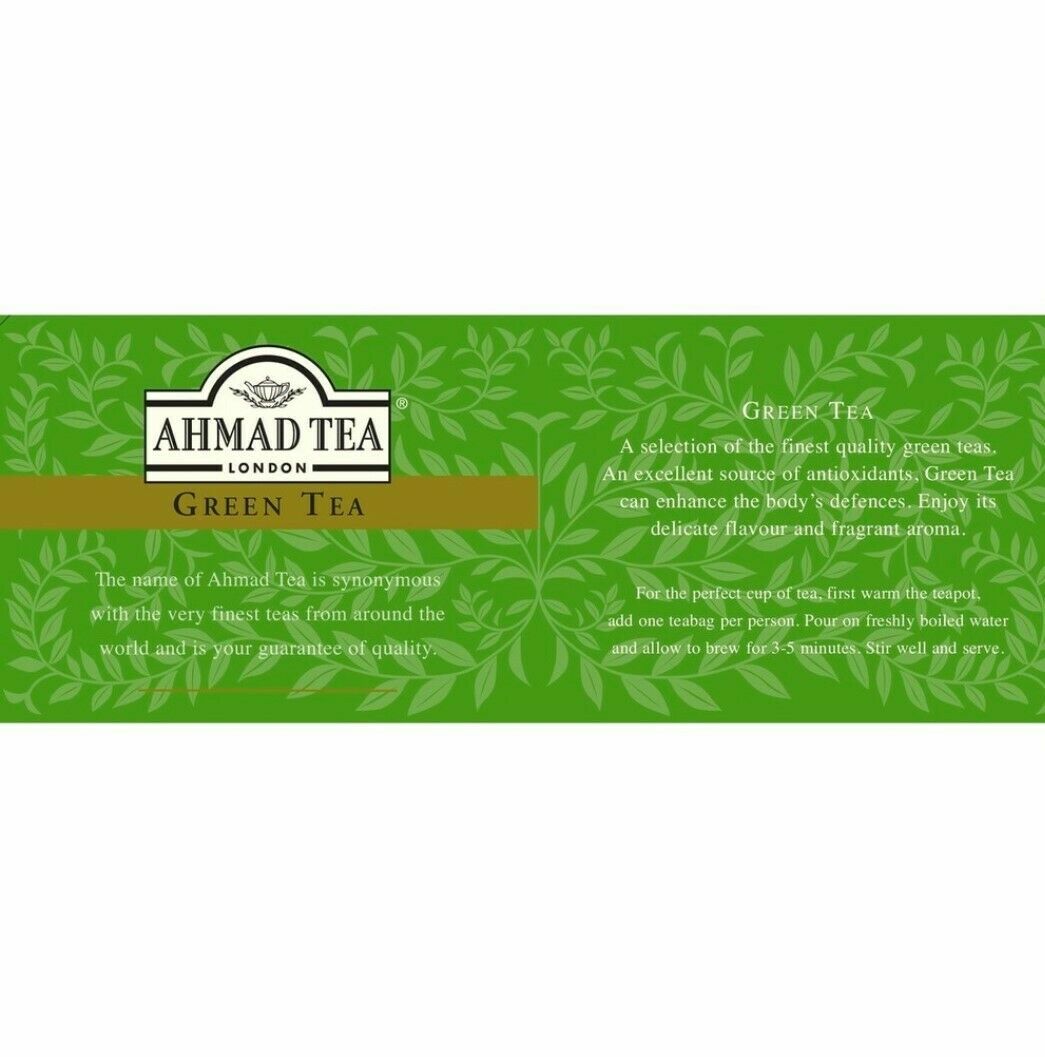 Green Tea Jasmine Ahmad Tea #1 Exclusive Quality 100 TEA BAGS X 2 PACKS NEW
