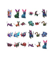 Alebrijes folclórico mexicano tallado en madera esculturas oaxaqueño alebrije conjunto mexicano con...