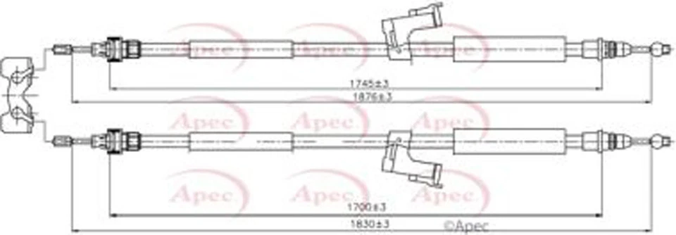 Cable de freno de mano trasero Purevue 30714215 se adapta a Volvo S40 2004-2005 V50 2004-2005 Foto 2 de 2