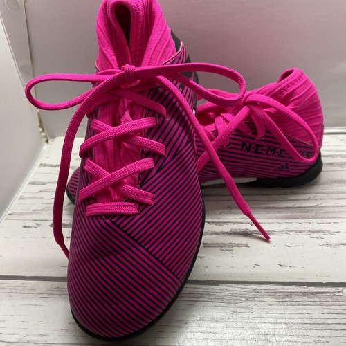 Adidas Nemesis Soccer Cleats FG US Youth Size 12K Pink Black F99953 | eBay