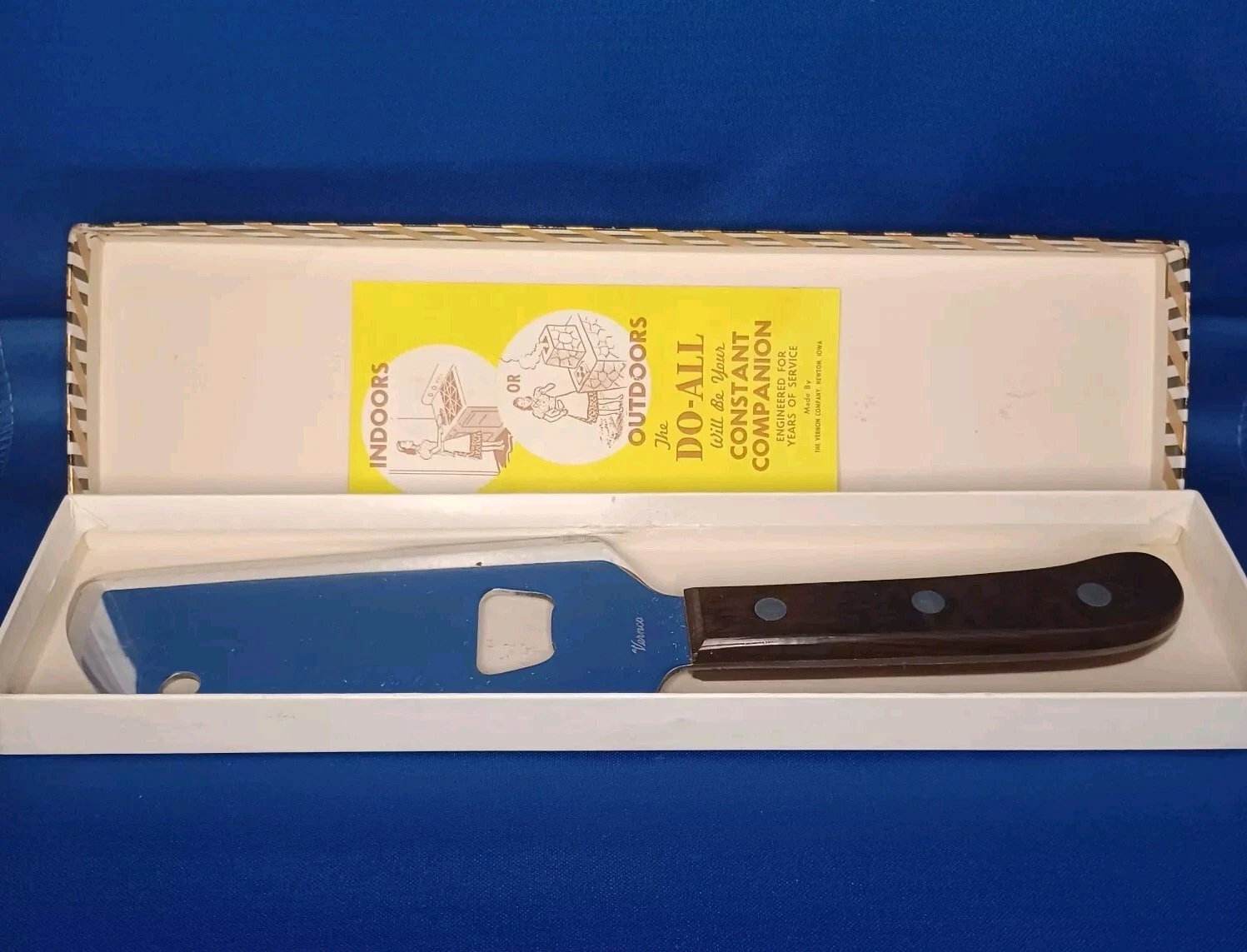 VTG VERNCO Meat Cleaver & Tenderizer Bottle Opener Wood Handle W/ Box - SEE PICS